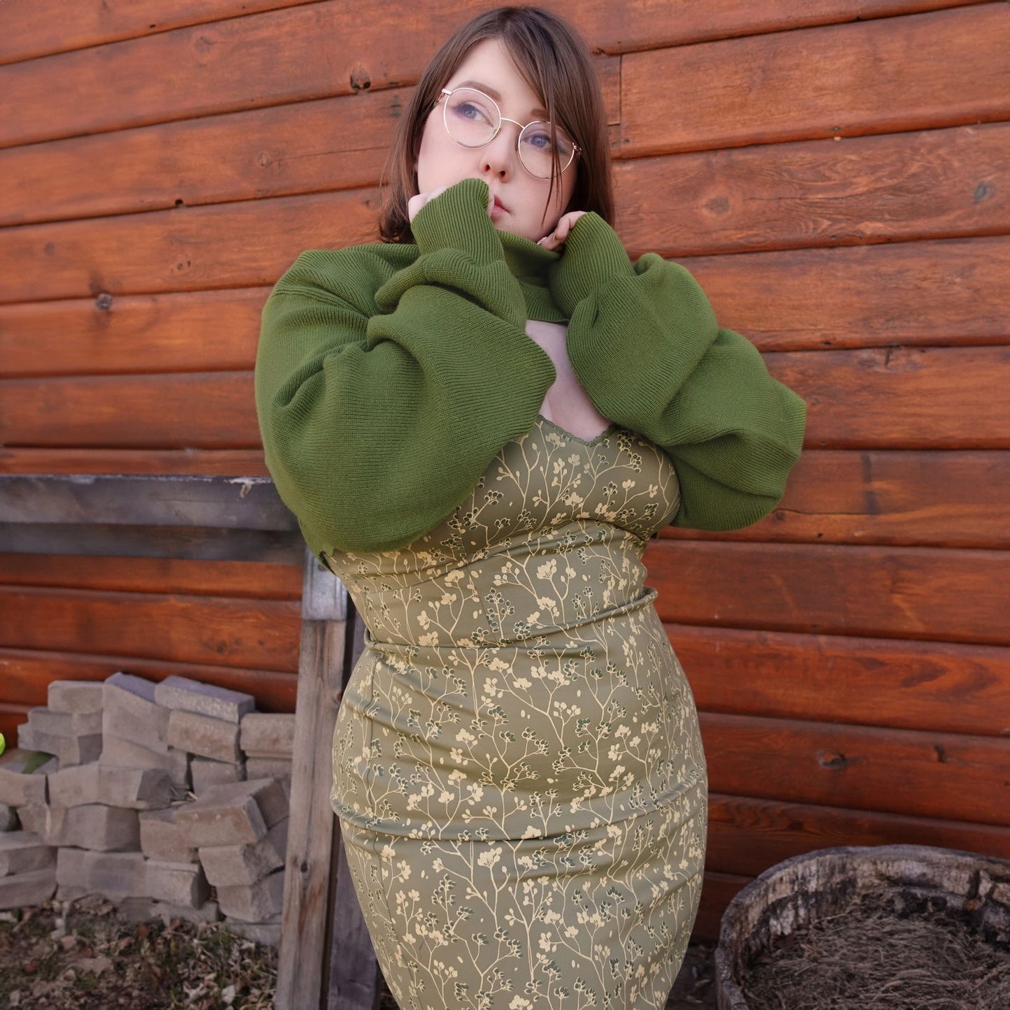 Cottage Bodycon (Green) - Mochipan