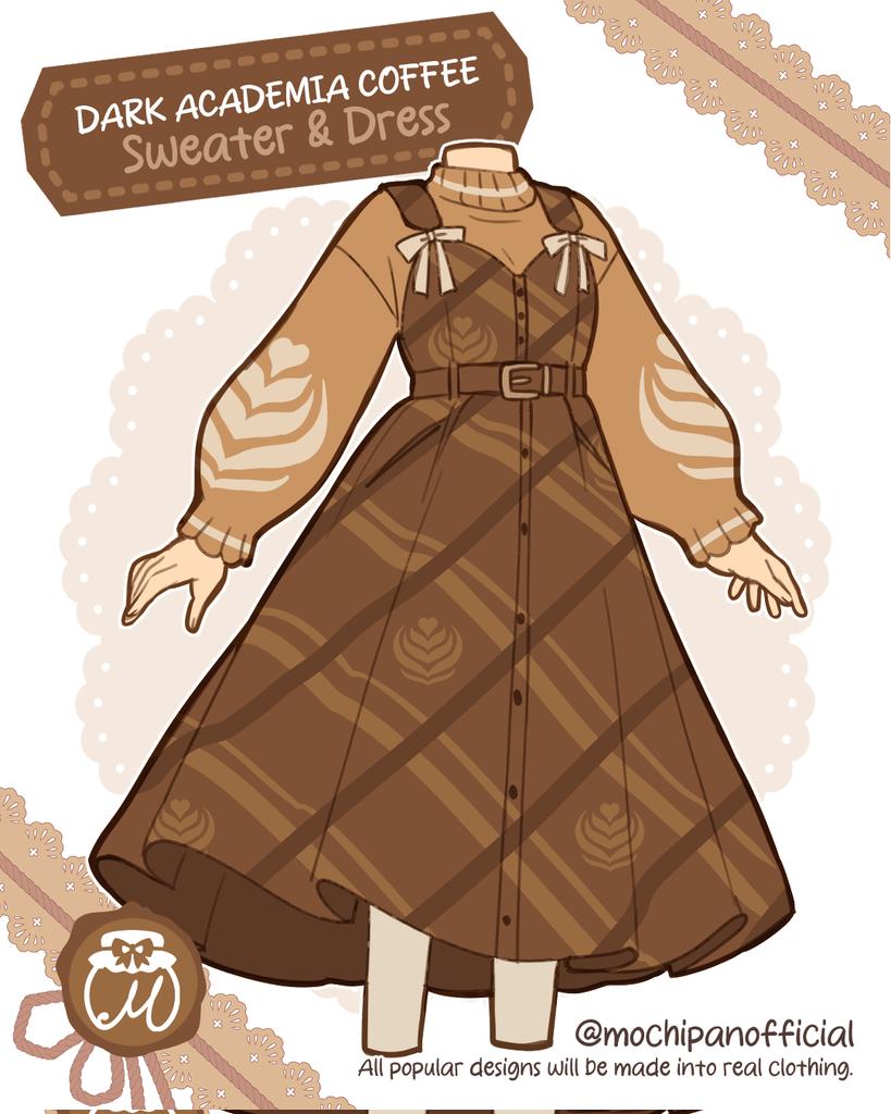 (Interest Check) Coffee Academia Sweater & Dress