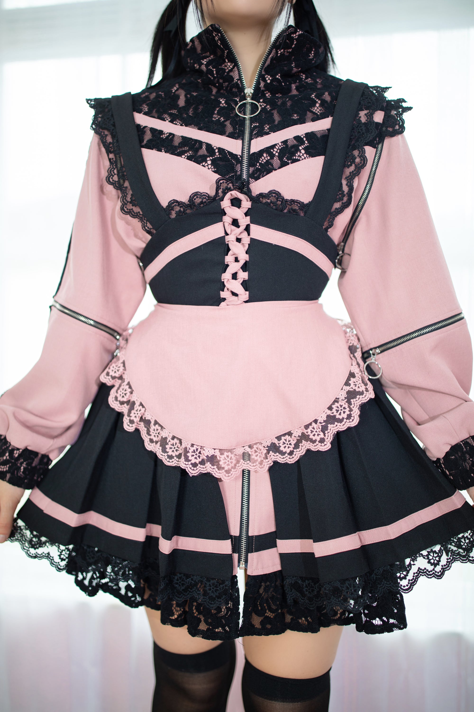 (Pre-Order) Lacebound Maid Overlay Skirt + Apron