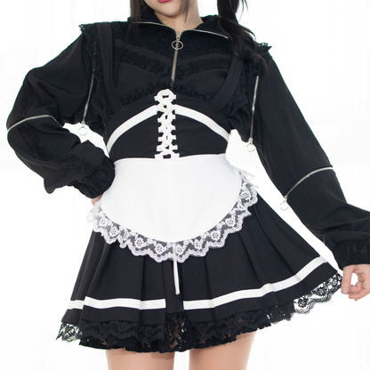 (Pre-Order) Lacebound Maid Overlay Skirt + Apron