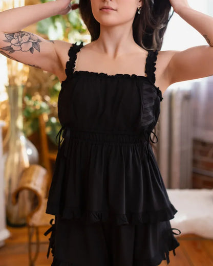 (Pre-Order) Goddess Pajama Set in Black