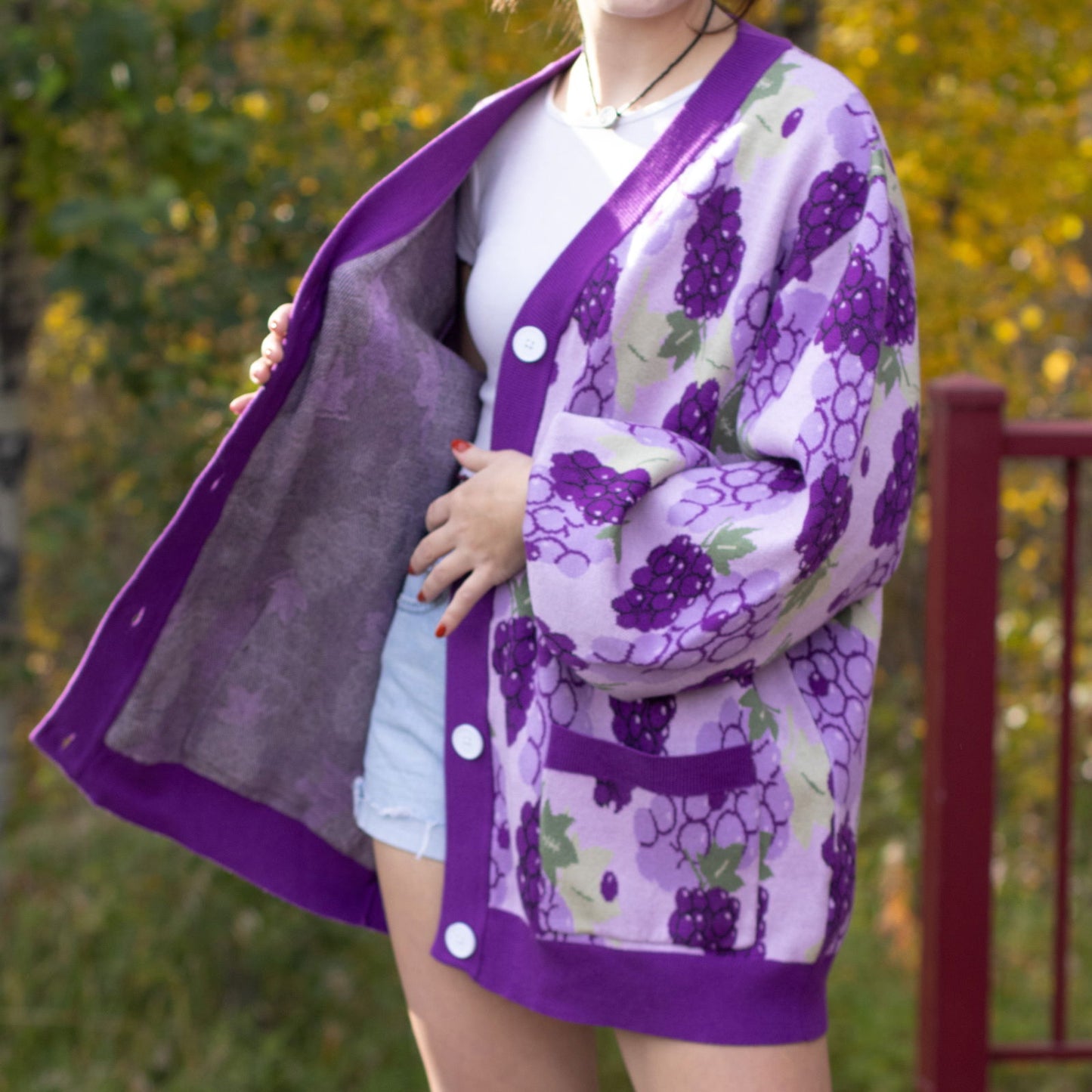 Grape Cardigan - Mochipan