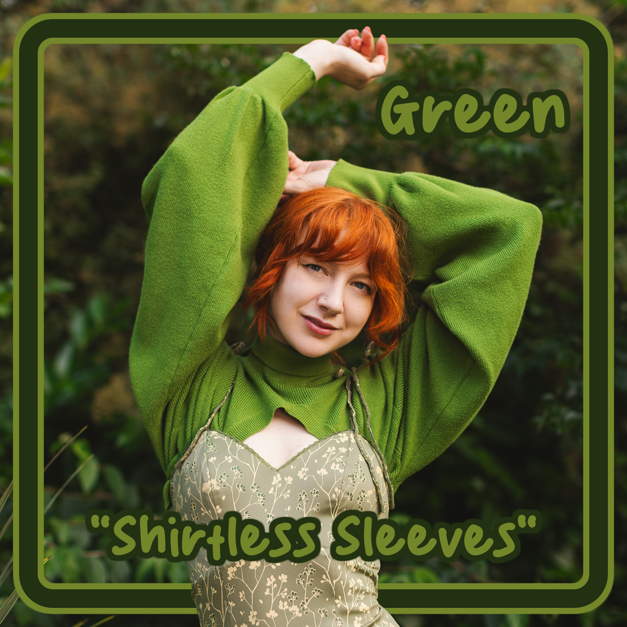 Green "Shirtless Sleeves" Shrug - Mochipan