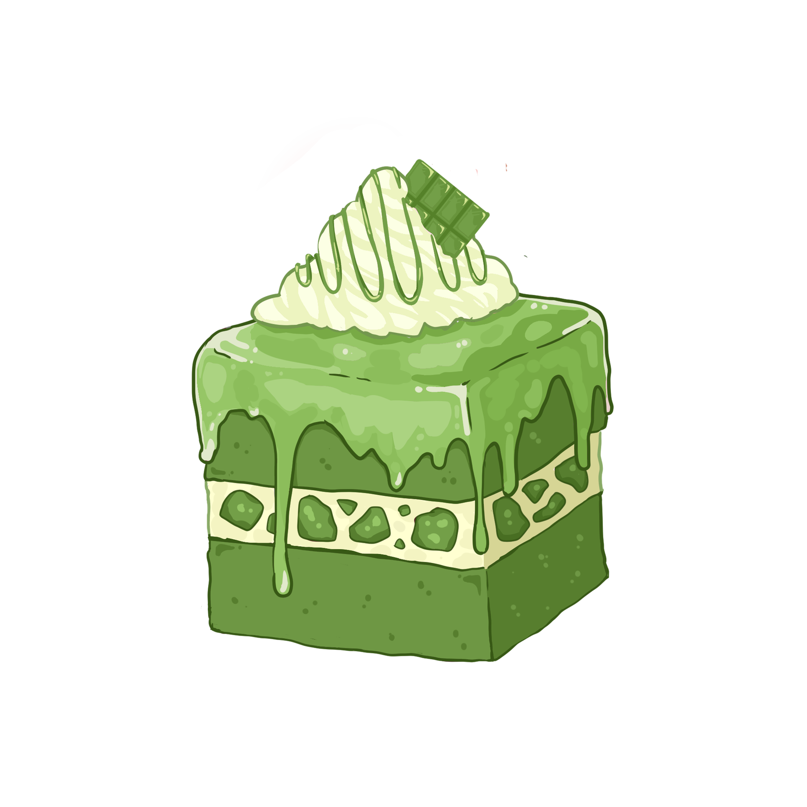 Green Tea Cake Pin - Mochipan