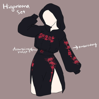 Higanbana (Spider Lily) Hoodie - Mochipan