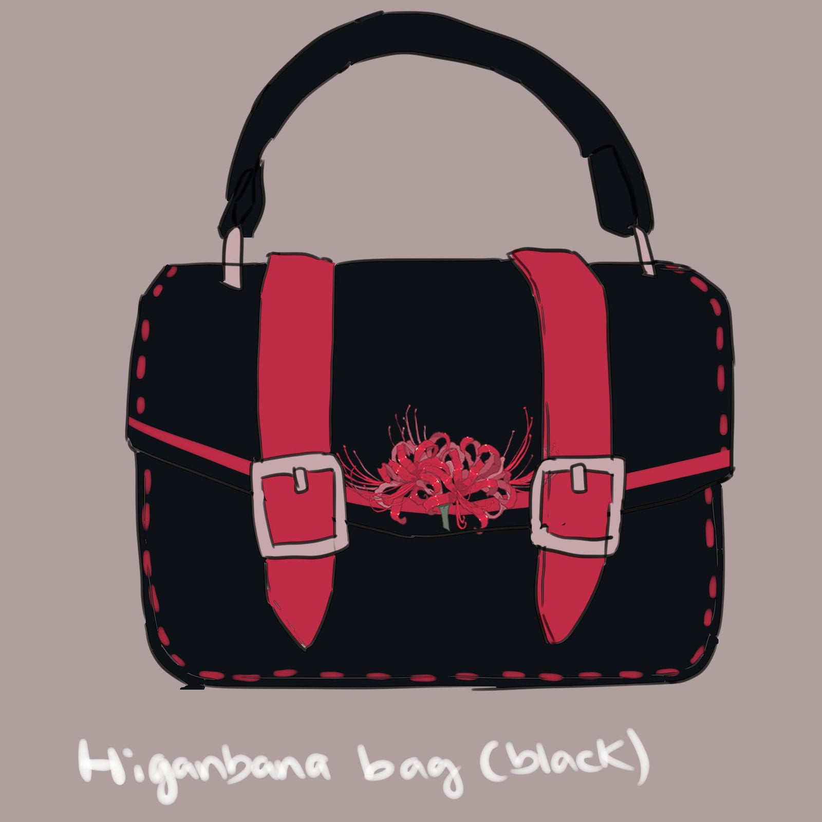 Higanbana (Spider Lily) Messenger Bag - Mochipan