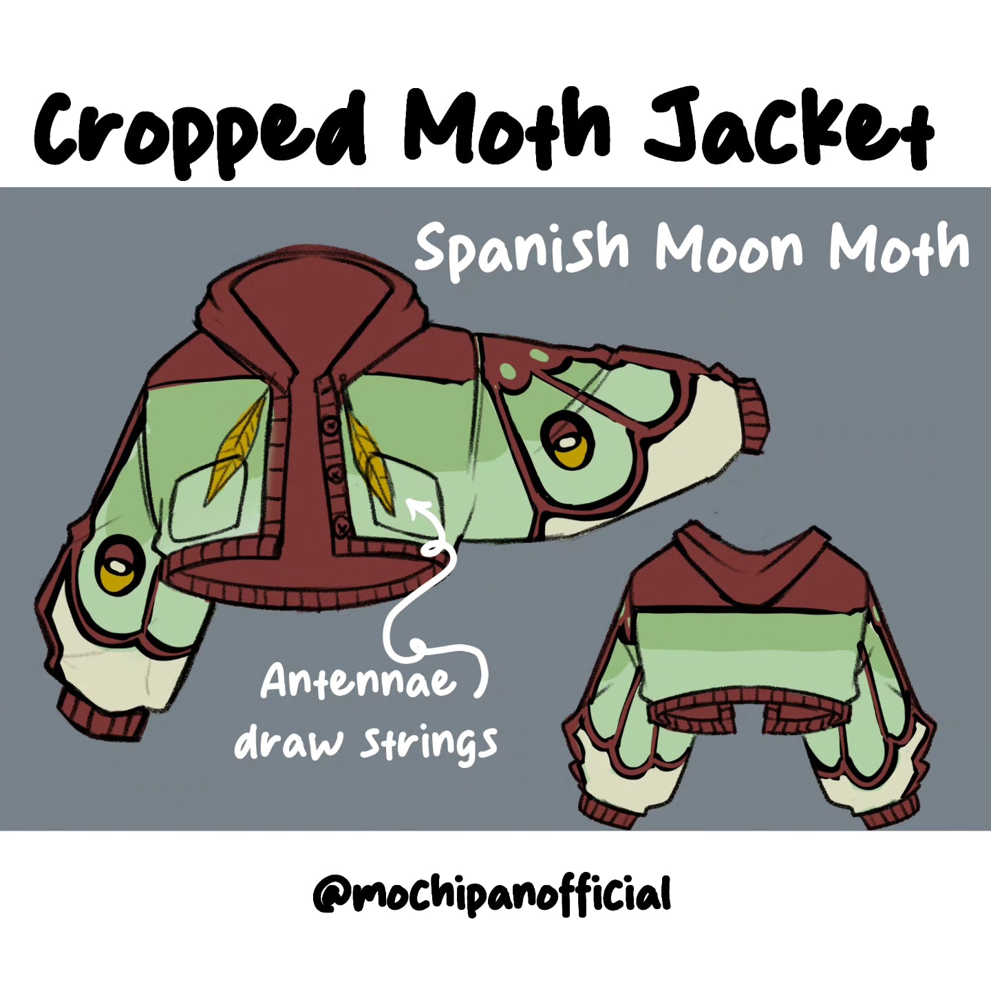 (Interest Check) Spanish Moon Moth Cropped Jacket