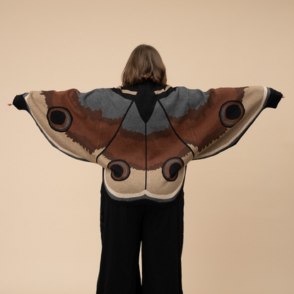 Moth Cardigan (Inverted Colors)