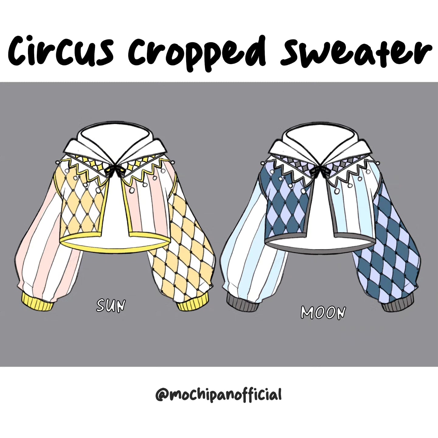 (Interest Check) Circus Cropped Sweater - Mochipan