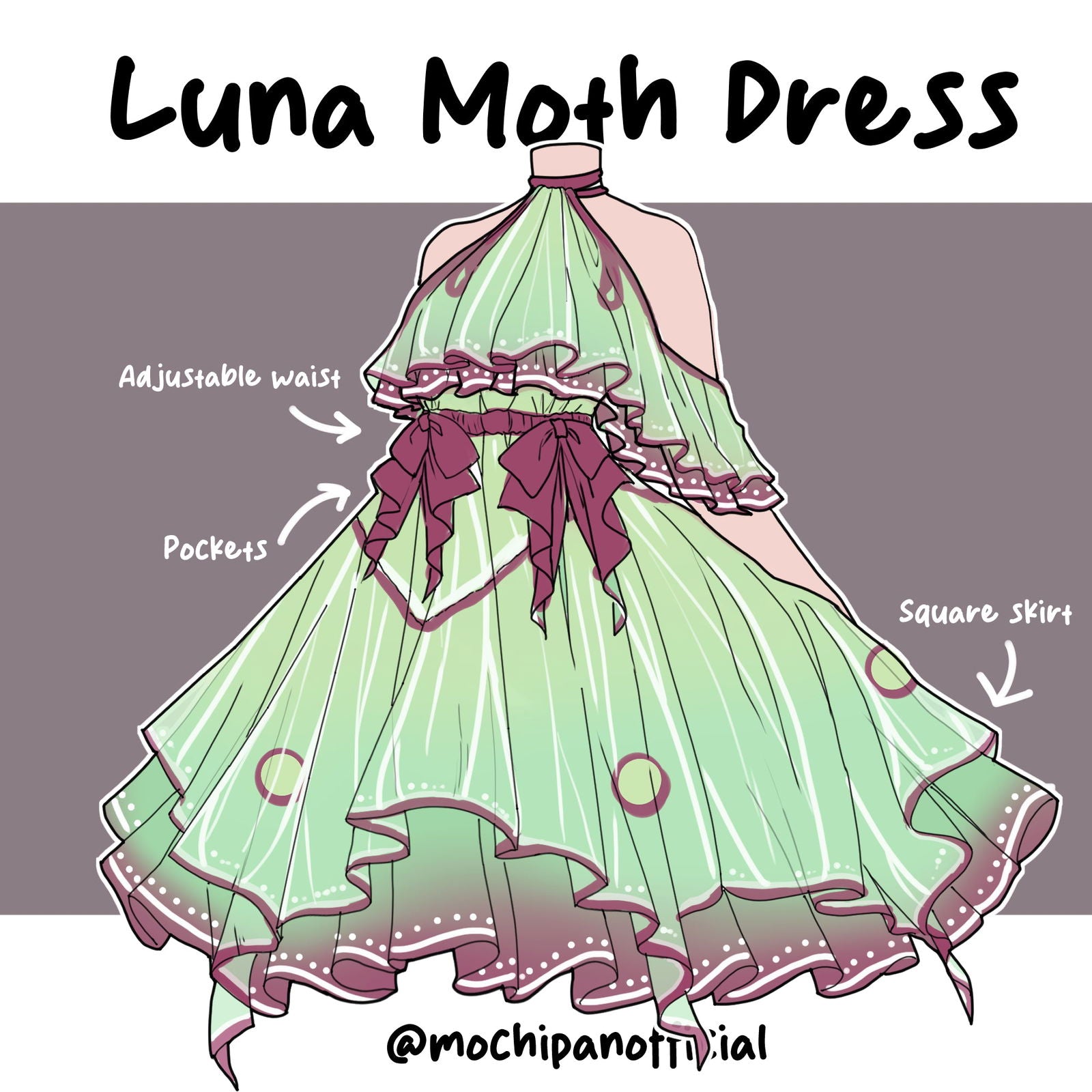 (Interest Check) Luna Moth Dress - Mochipan