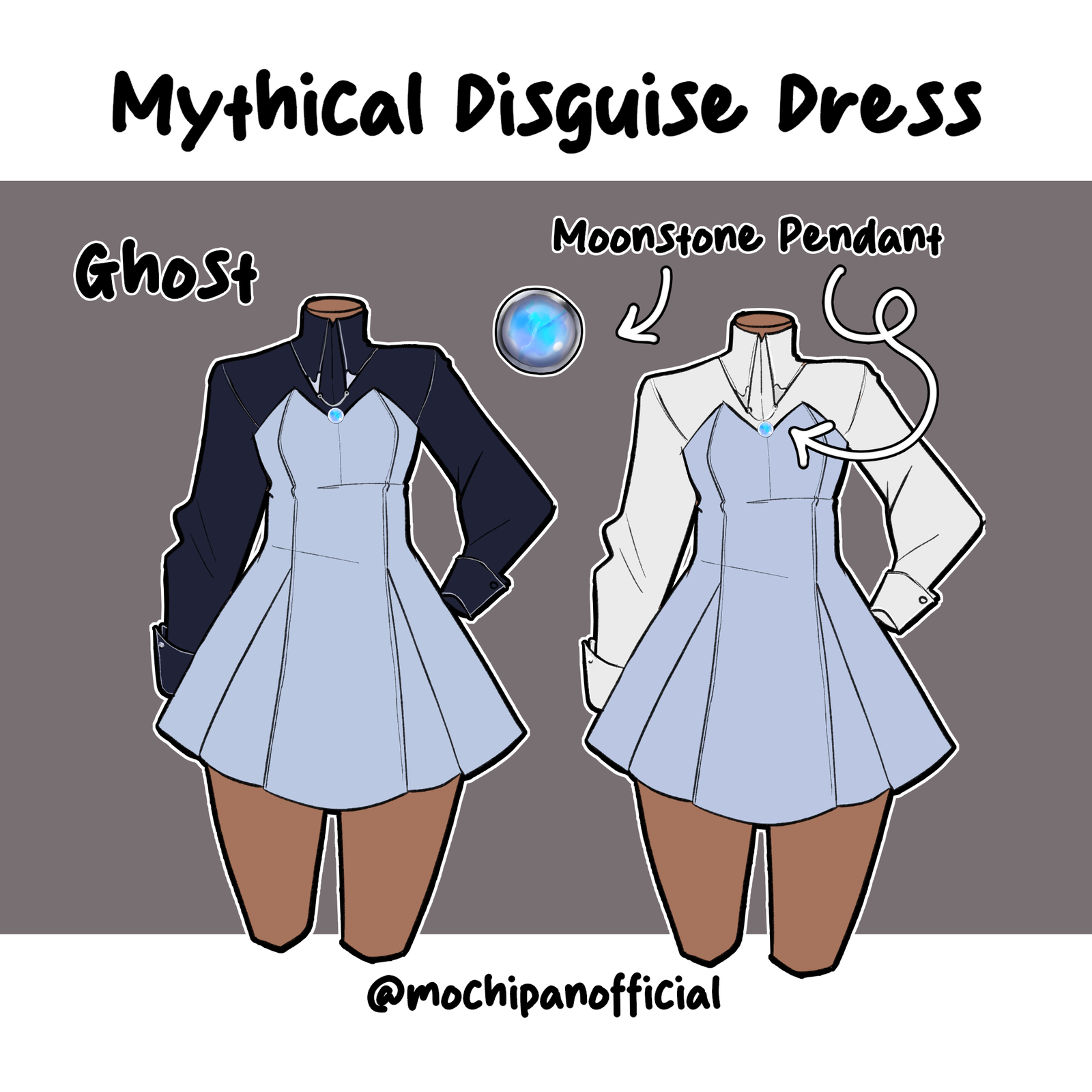 (Interest Check) Mythical Disguise Dress (Ghost) - Mochipan