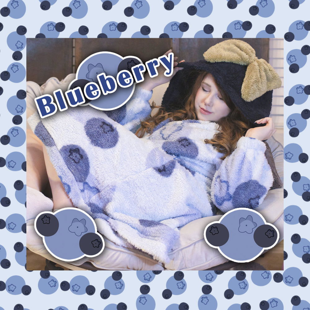 (Interest Check) Soft & Cozy Blueberry Robe - Mochipan