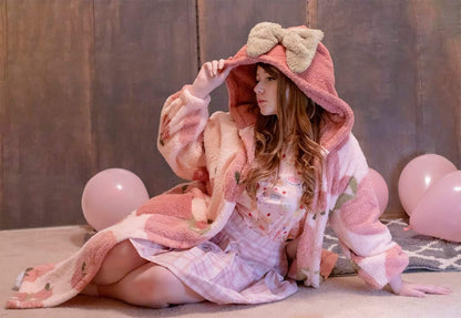 (Interest Check) Soft & Cozy Peach Robe - Mochipan