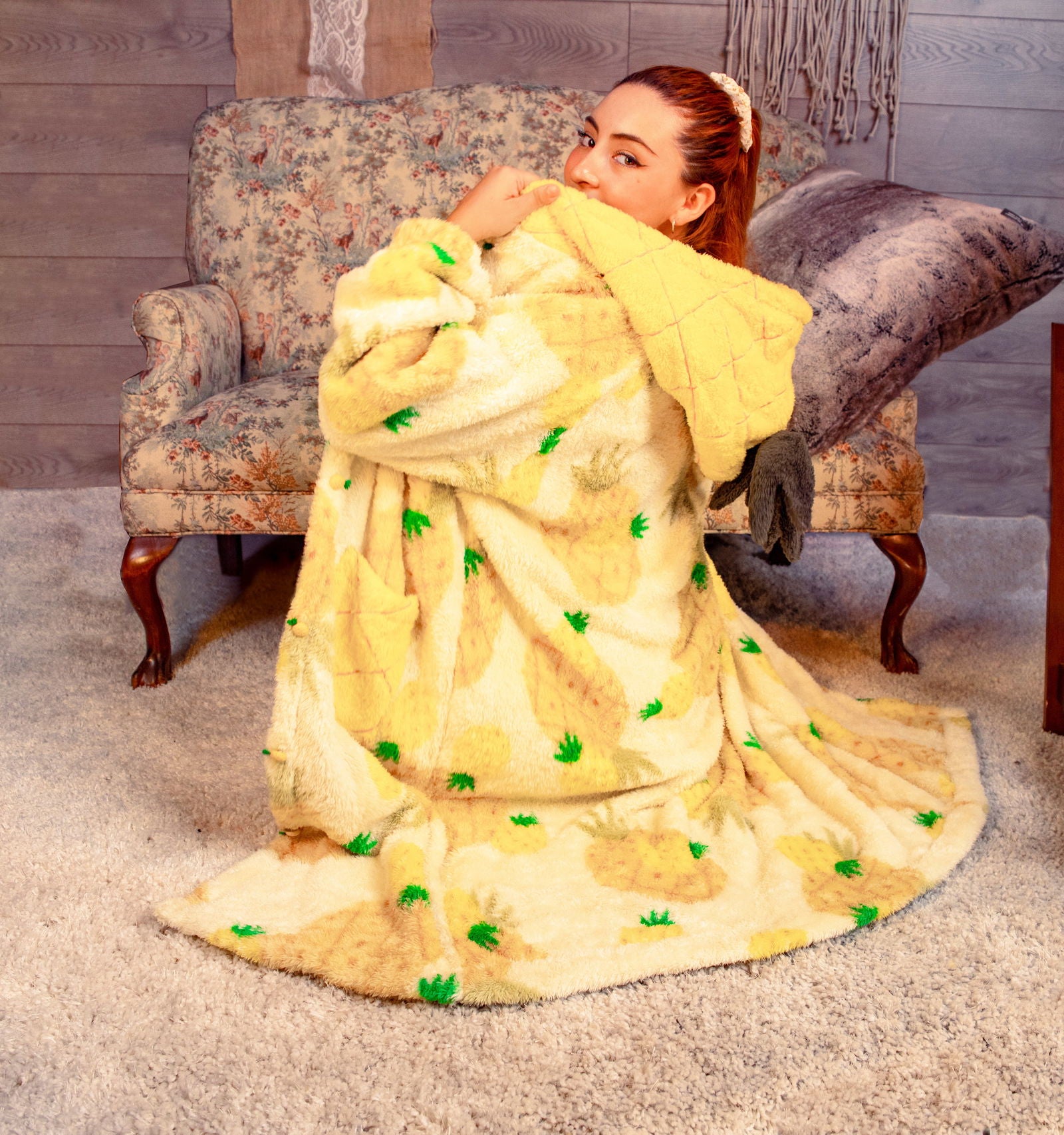 (Interest Check) Soft & Cozy Pineapple Robe - Mochipan