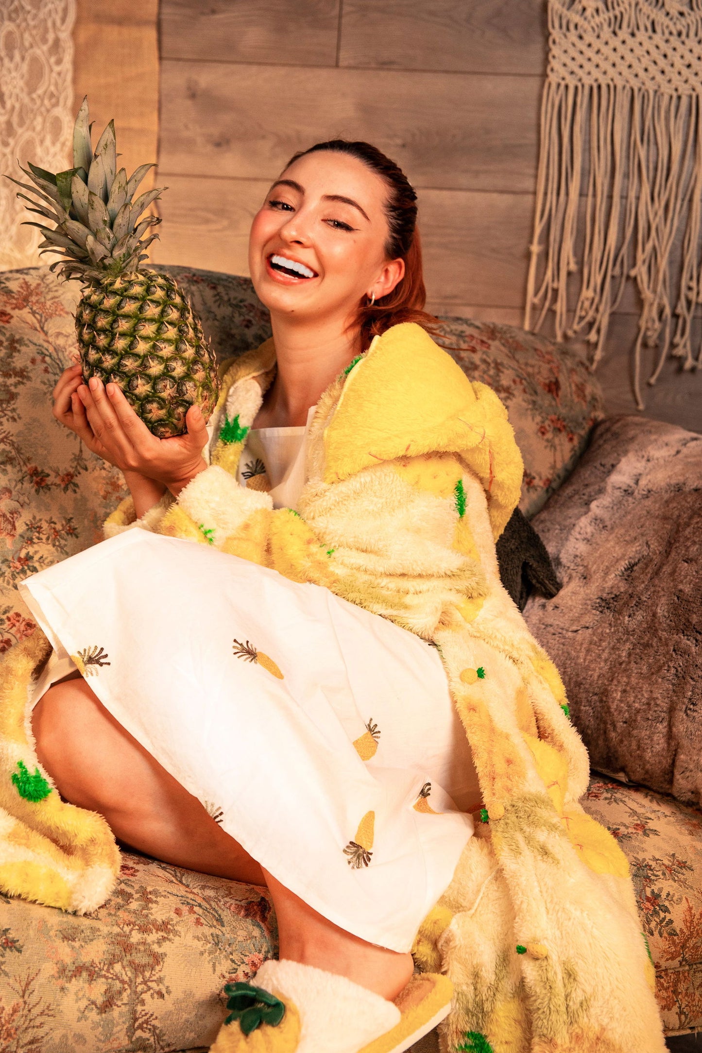 (Interest Check) Soft & Cozy Pineapple Robe - Mochipan