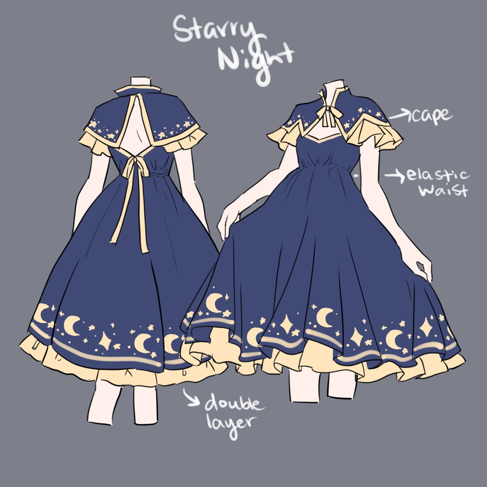 (Interest Check) Starry Night Dress - Mochipan