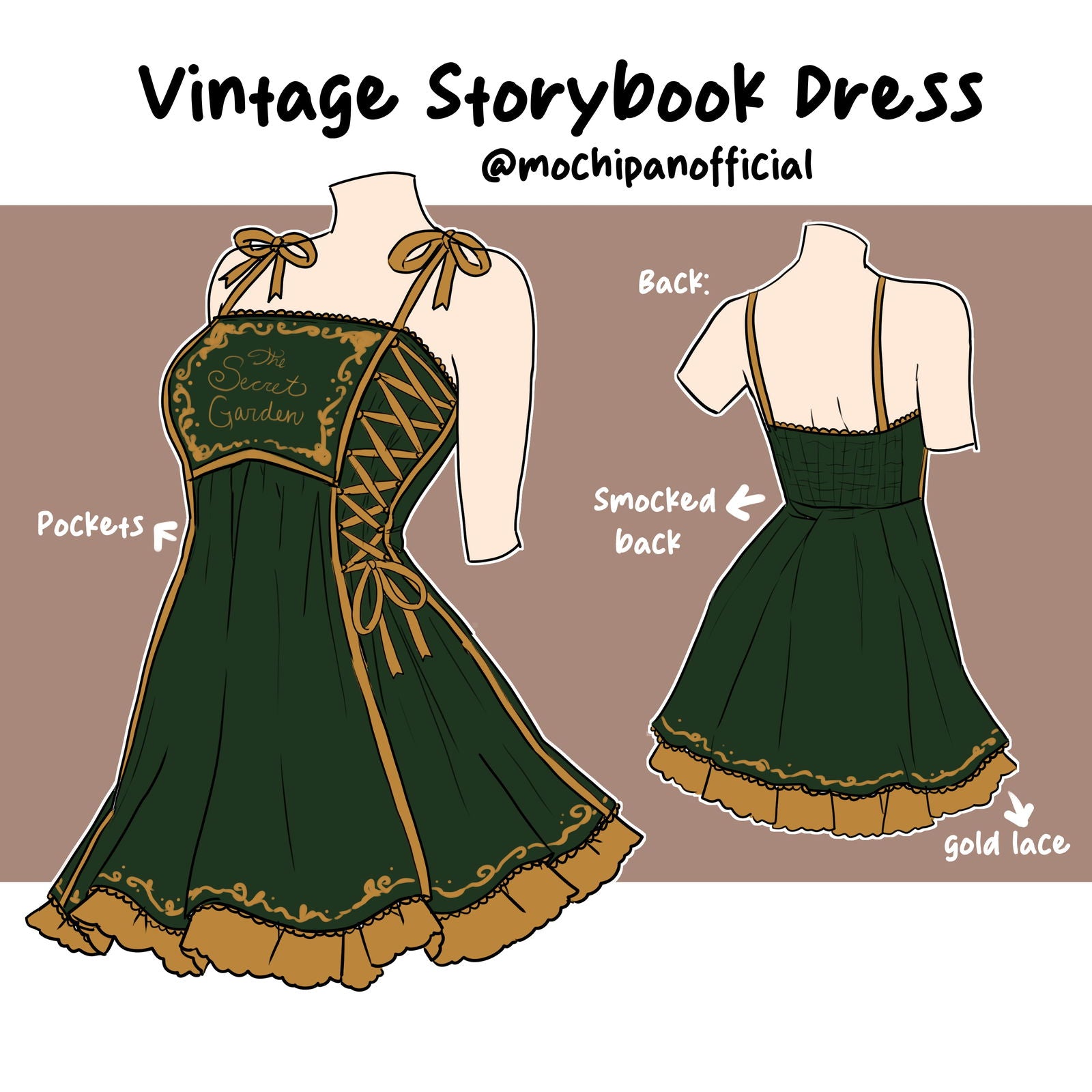 (Interest Check) Vintage Storybook Dress - Mochipan