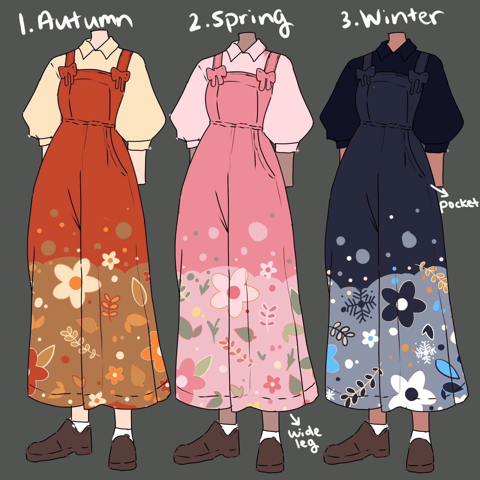 (Interest Check) Wide-Leg Overalls - Mochipan