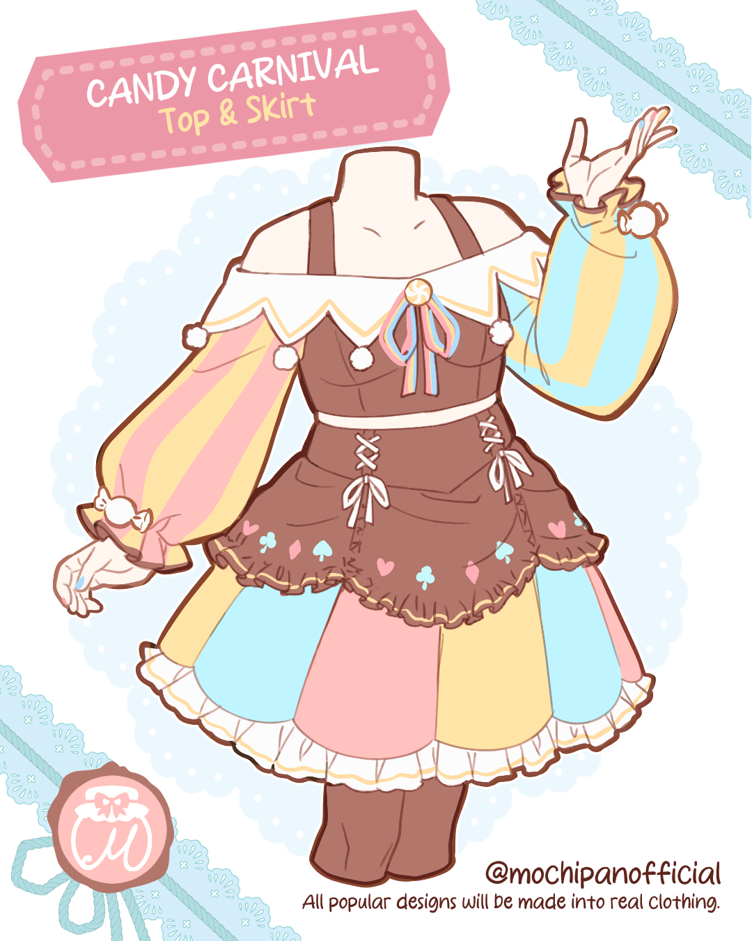 (Interest Check) Clownish Carnival Top & Skirt