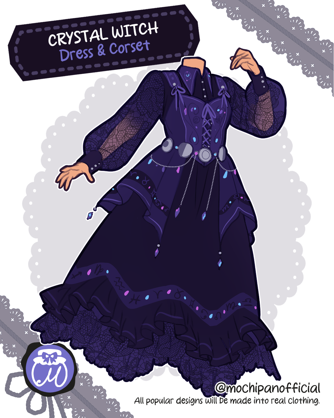 (Interest Check) Crystal Witch Dress & Corset