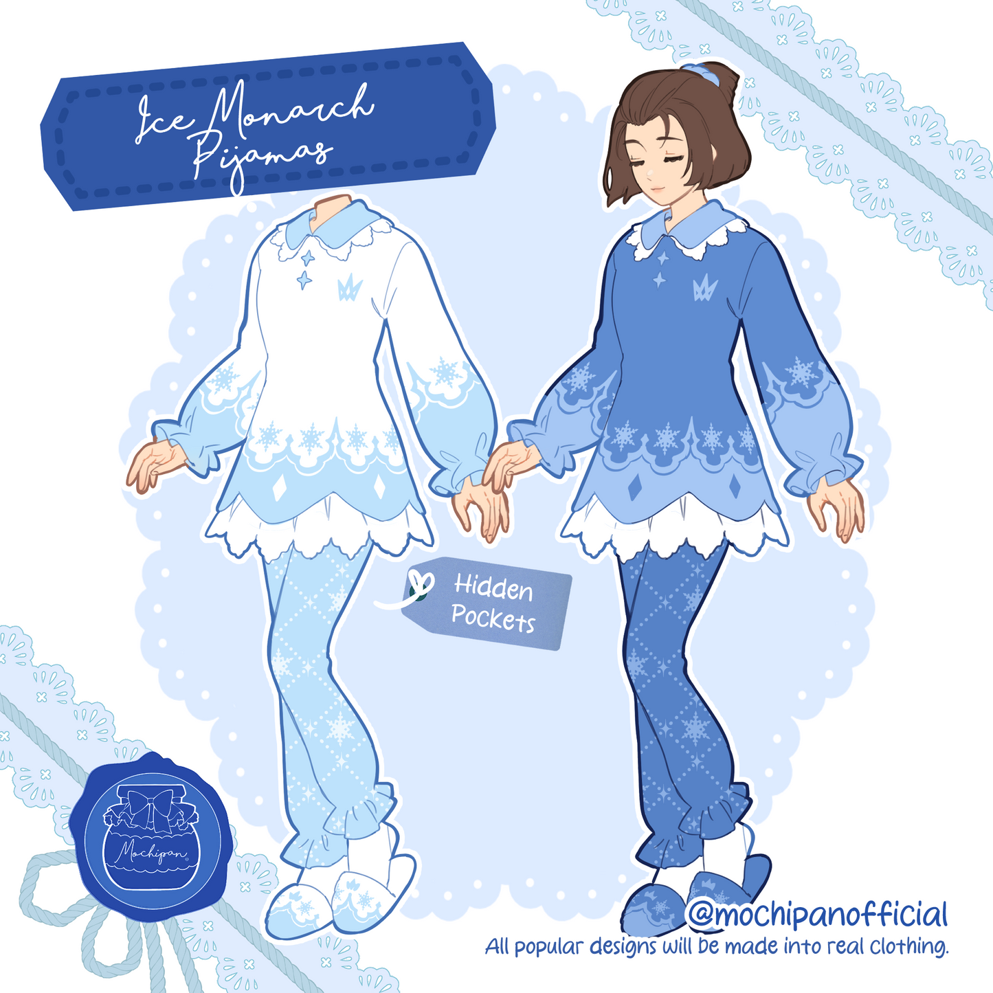 (Interest Check) Ice Monarch Pajama Dress