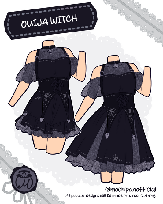 (Interest Check) Ouija Witch Top & Shorts/Skirt