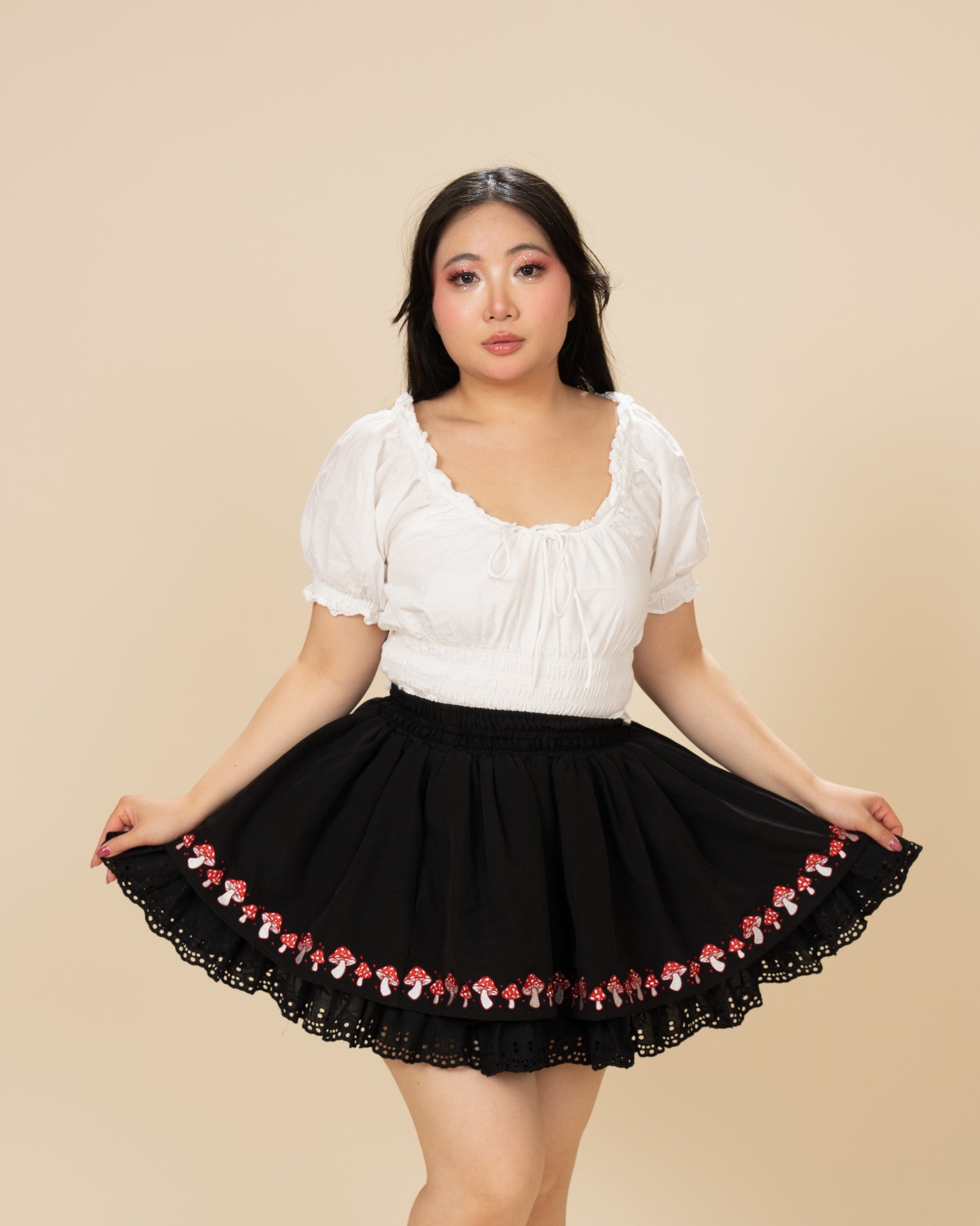 Black Mushroom Skirt (Pre-Order)