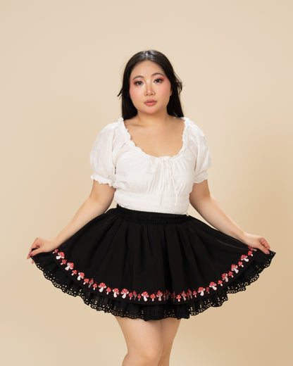 Black Mushroom Skirt (Pre-Order)