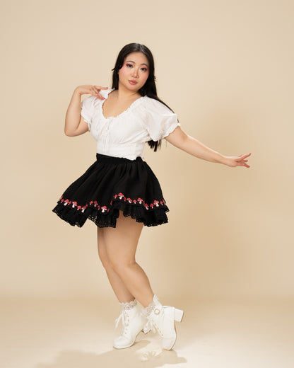 Black Mushroom Skirt (Pre-Order)