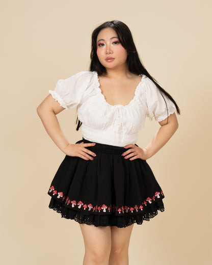 Black Mushroom Skirt (Pre-Order)
