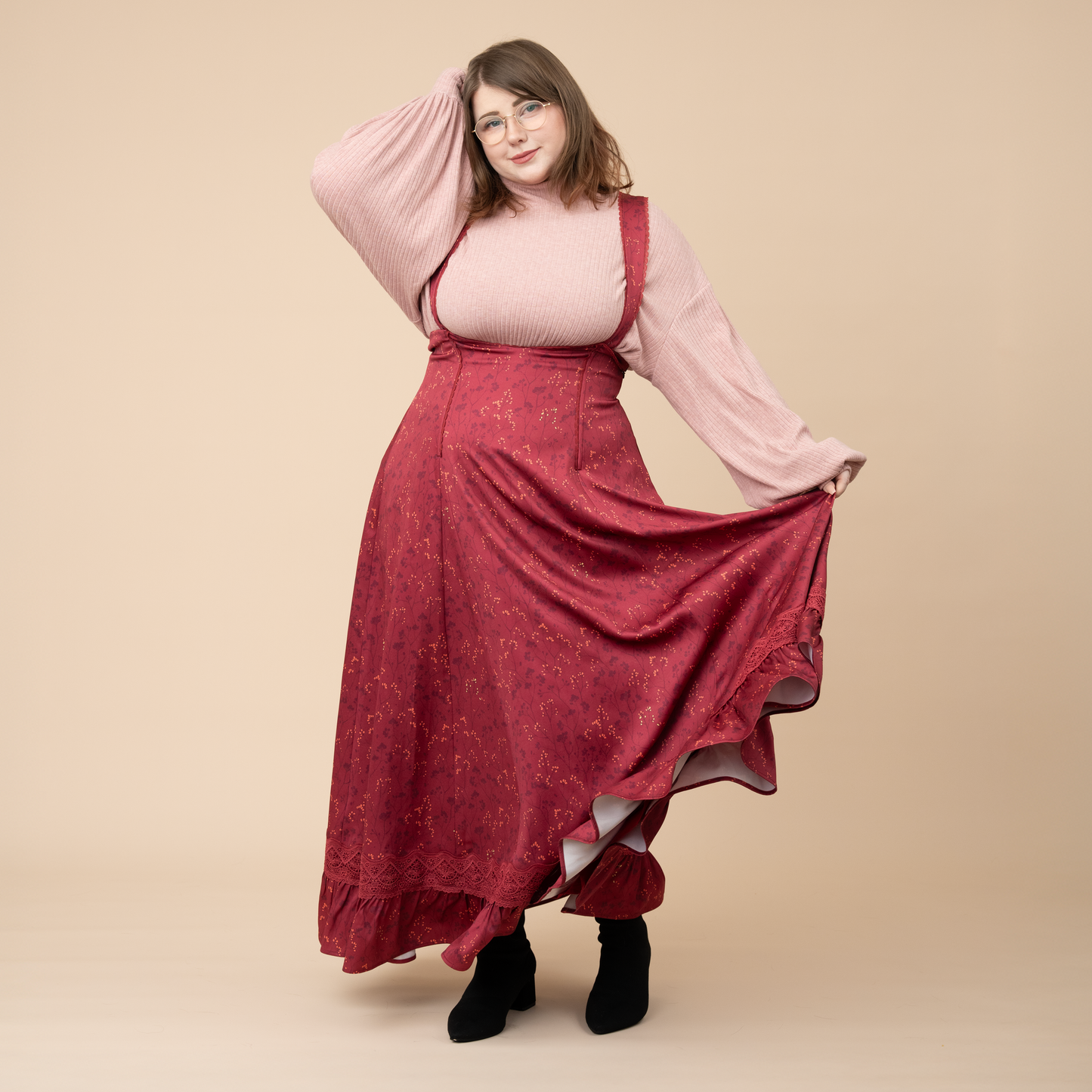 (Pre-Order) Wine Cottage Jumperskirt (In Production)