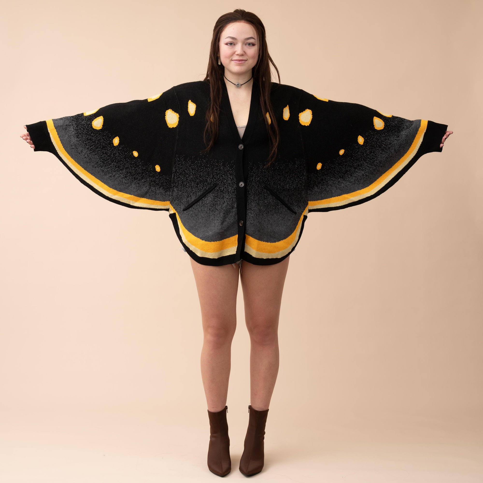 (Pre-Order) Smoky Emperor Moth Cardigan (In Production)