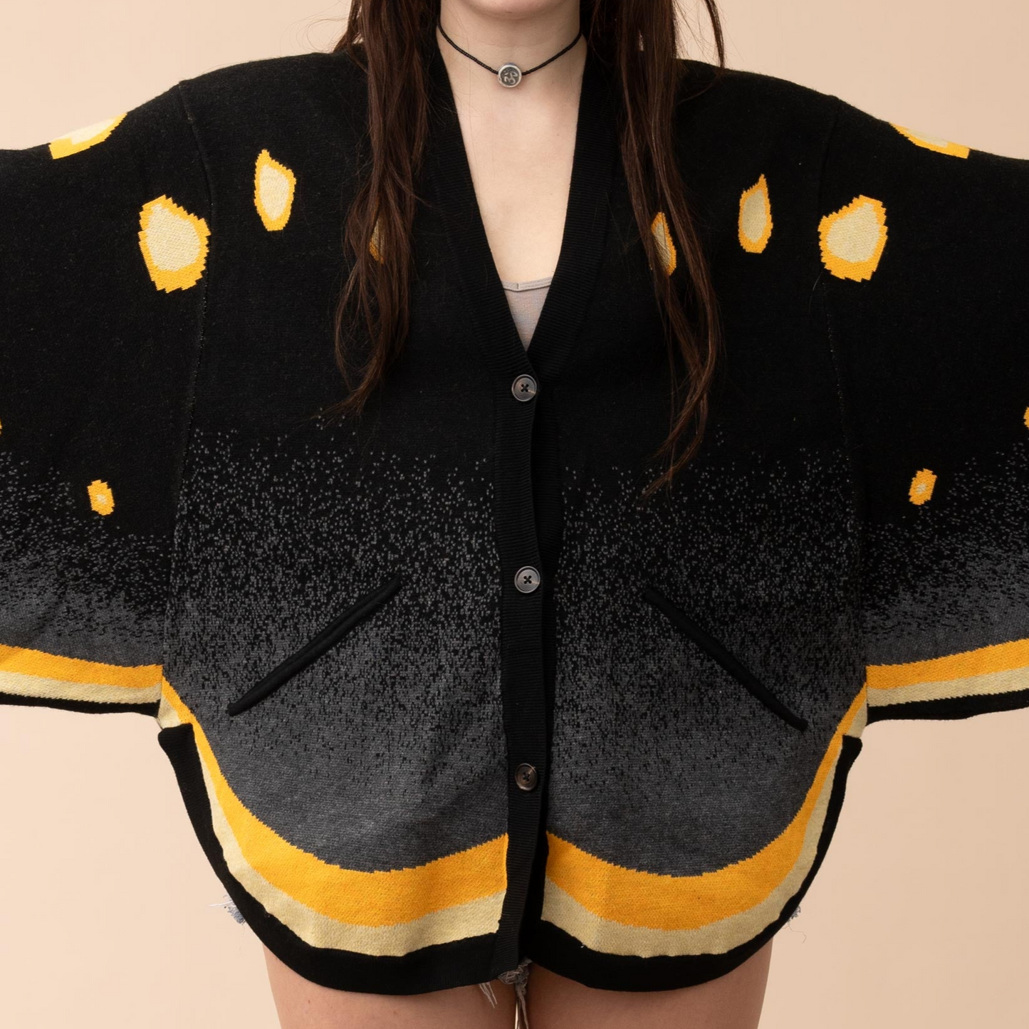 Smoky Emperor Moth Cardigan (Back Order)