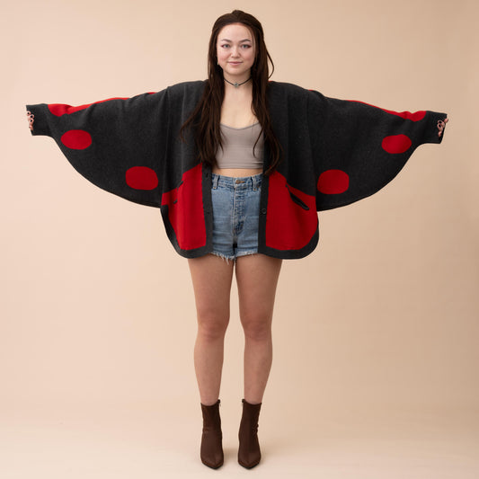 Cinnabar Moth Cardigan