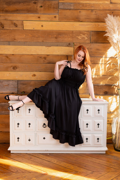 (Pre-Order CLOSED) Fleur Dress in Obsidian Rose (ESD July 30th - August 10th, 2026)
