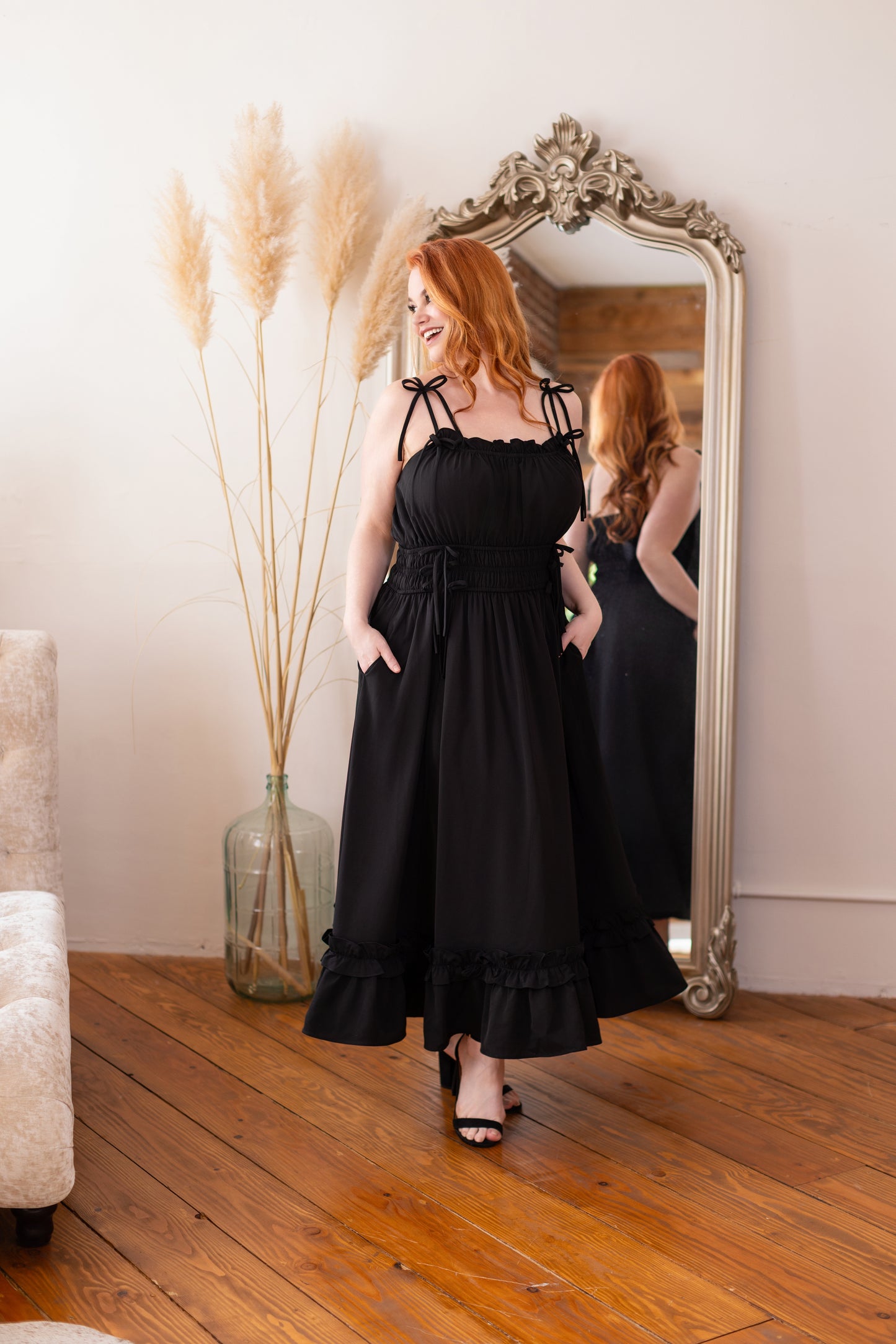 (Pre-Order CLOSED) Fleur Dress in Obsidian Rose (ESD July 30th - August 10th, 2026)