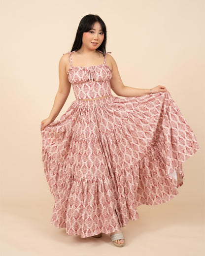 (Pre-Order) Pink Damask Mushroom Top