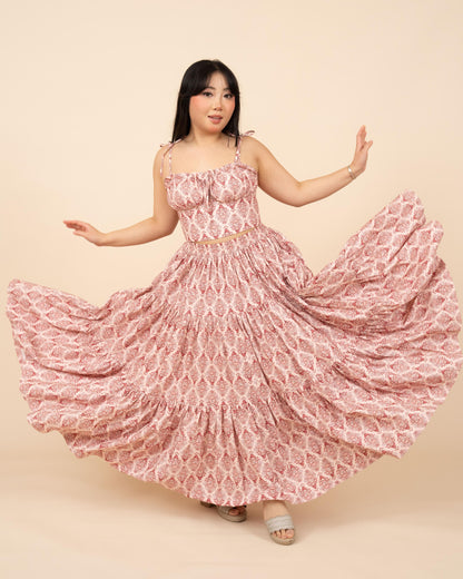 (Pre-Order) Pink Damask Mushroom Top