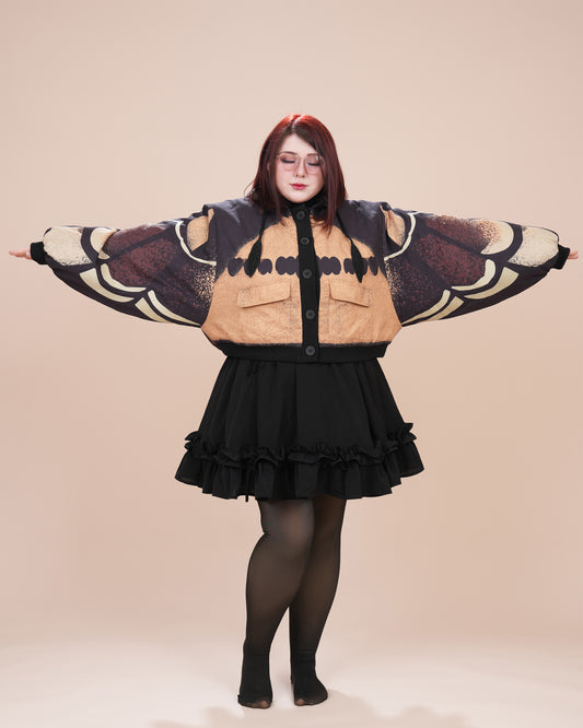 Death's Head  Moth Cropped Jacket