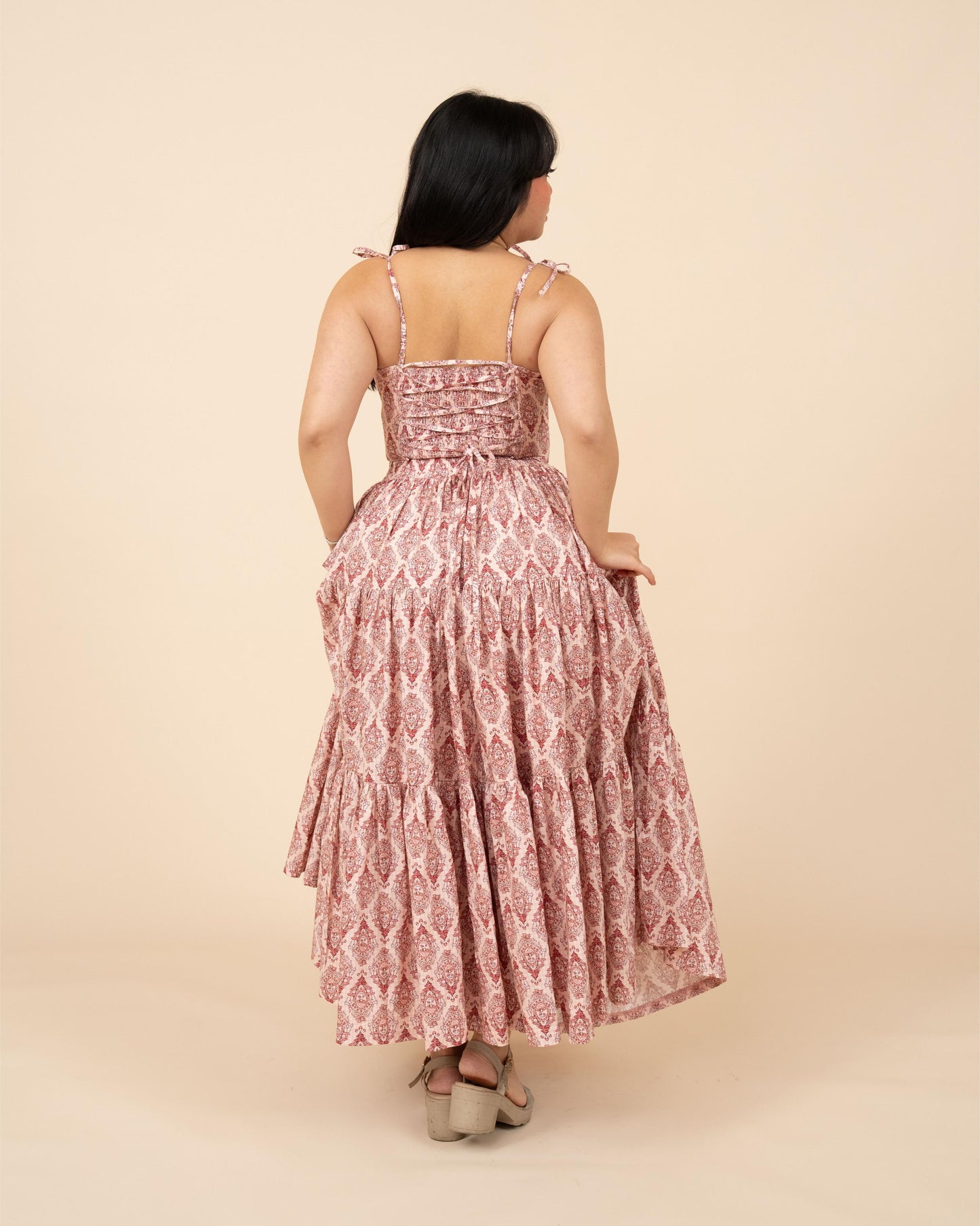 (Pre-Order) Pink Damask Mushroom Top