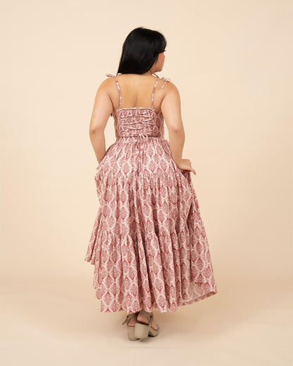 (Pre-Order) Pink Damask Mushroom Top