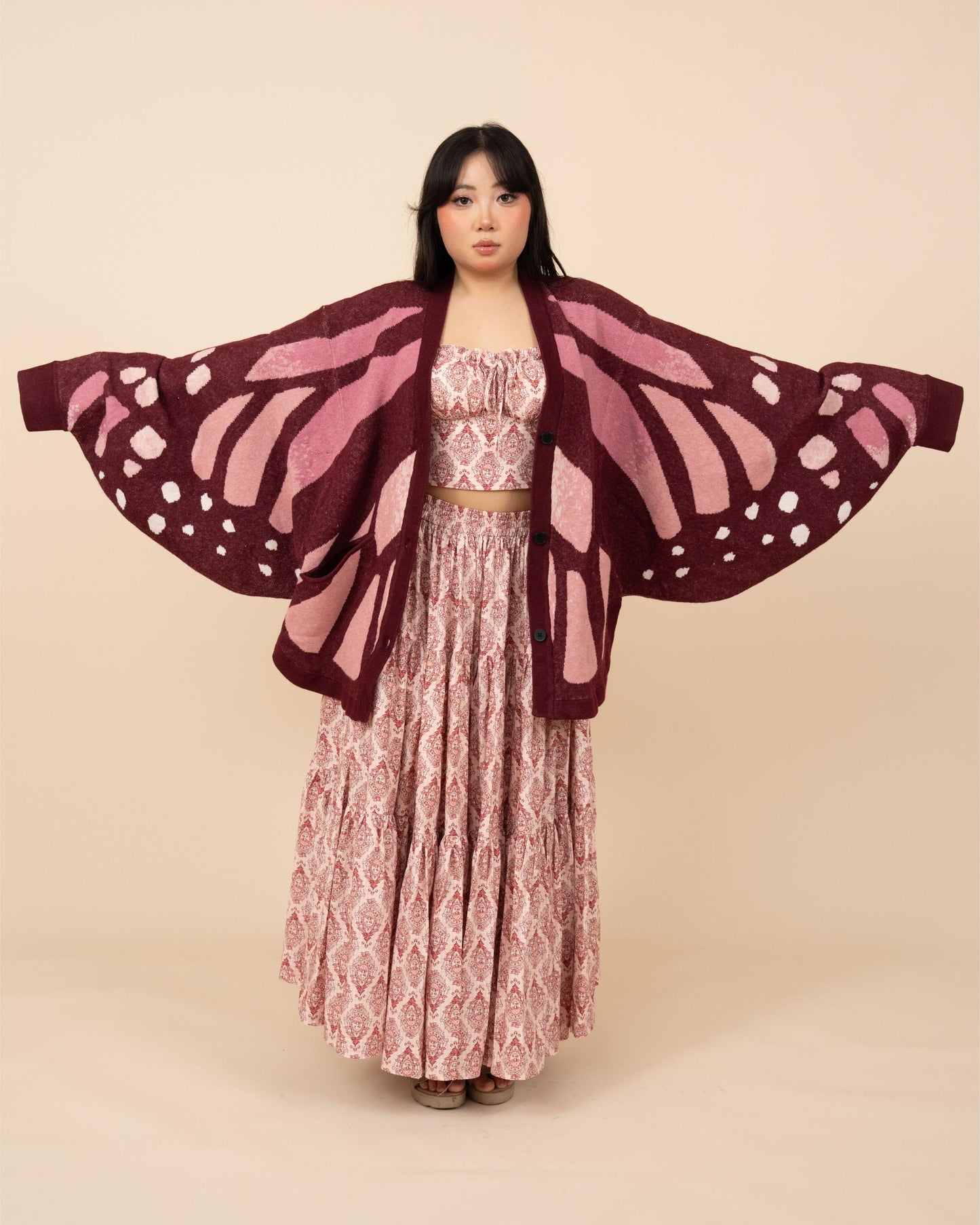 Pink Monarch Cardigan