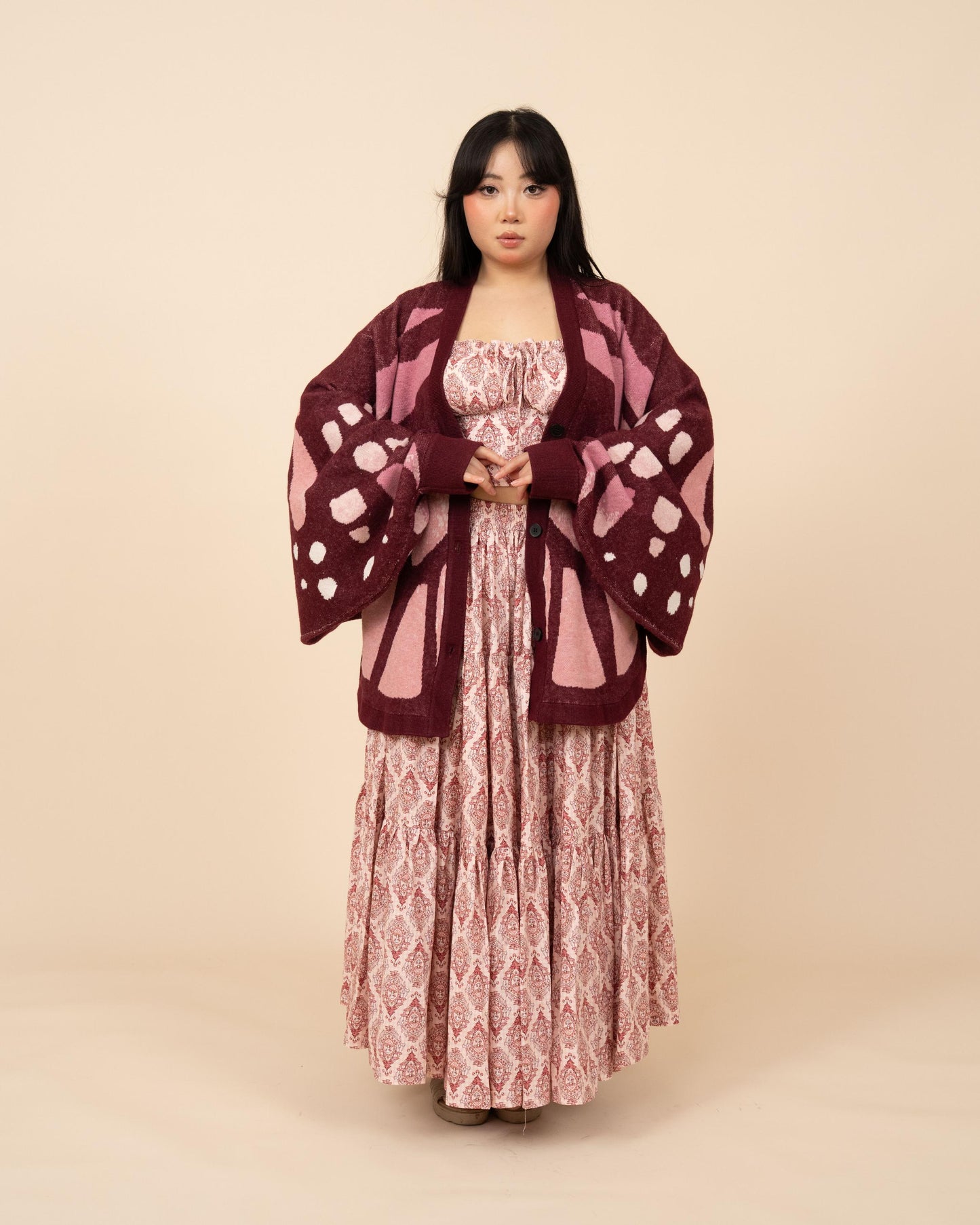 Pink Monarch Cardigan