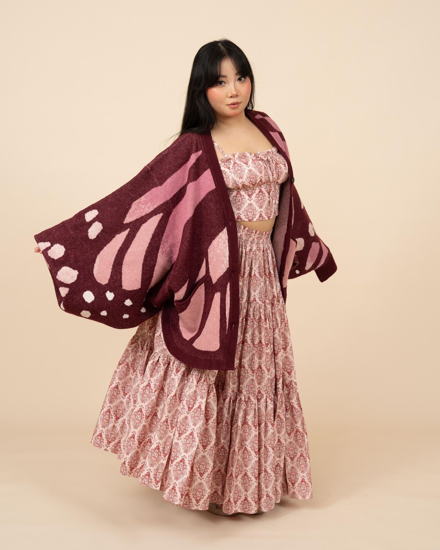 Pink Monarch Cardigan