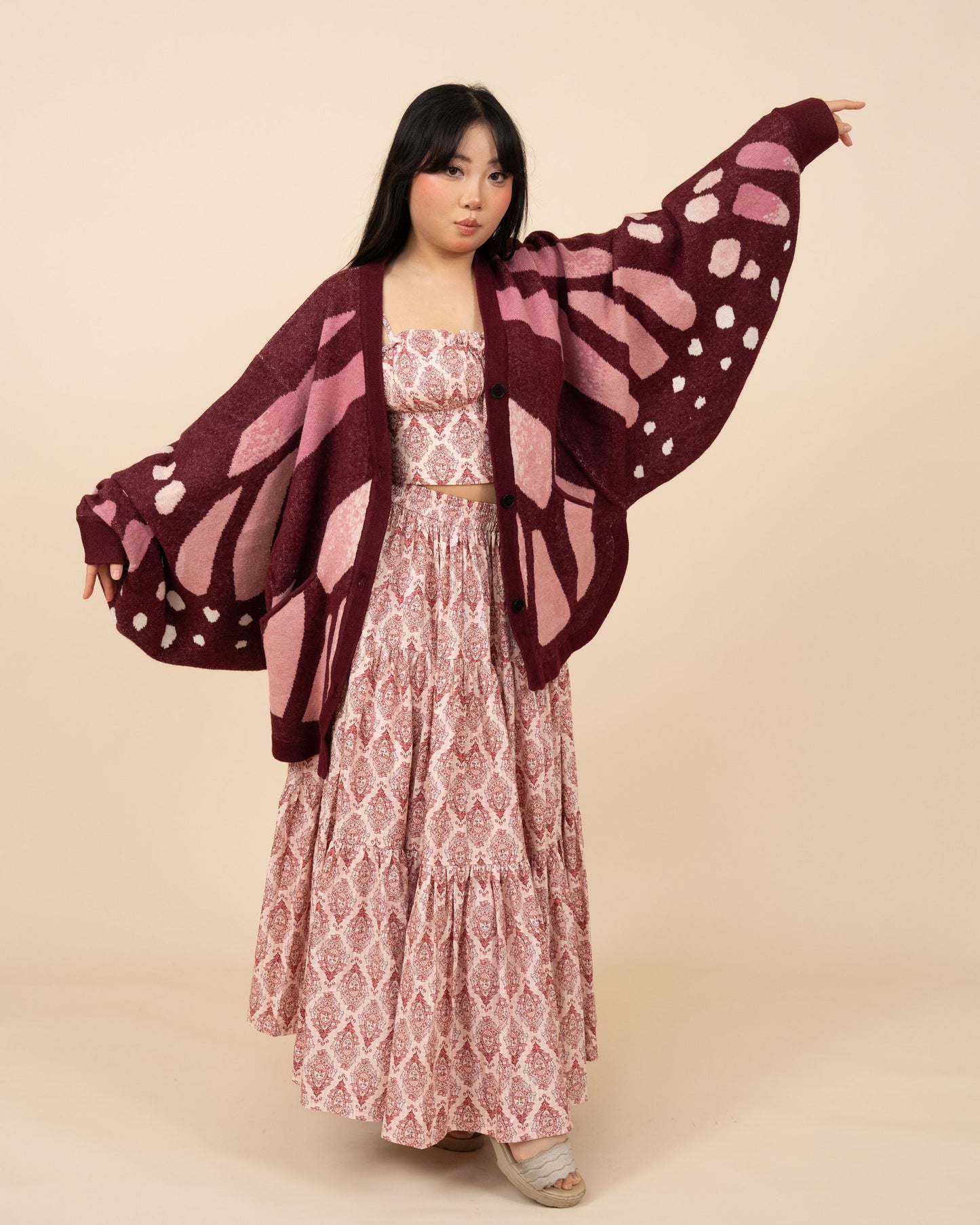 Pink Monarch Cardigan