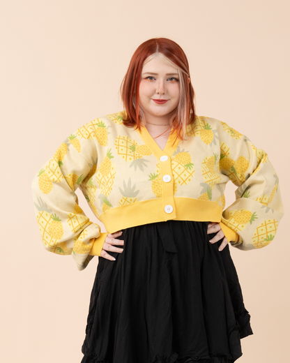 Cropped Pineapple Cardigan