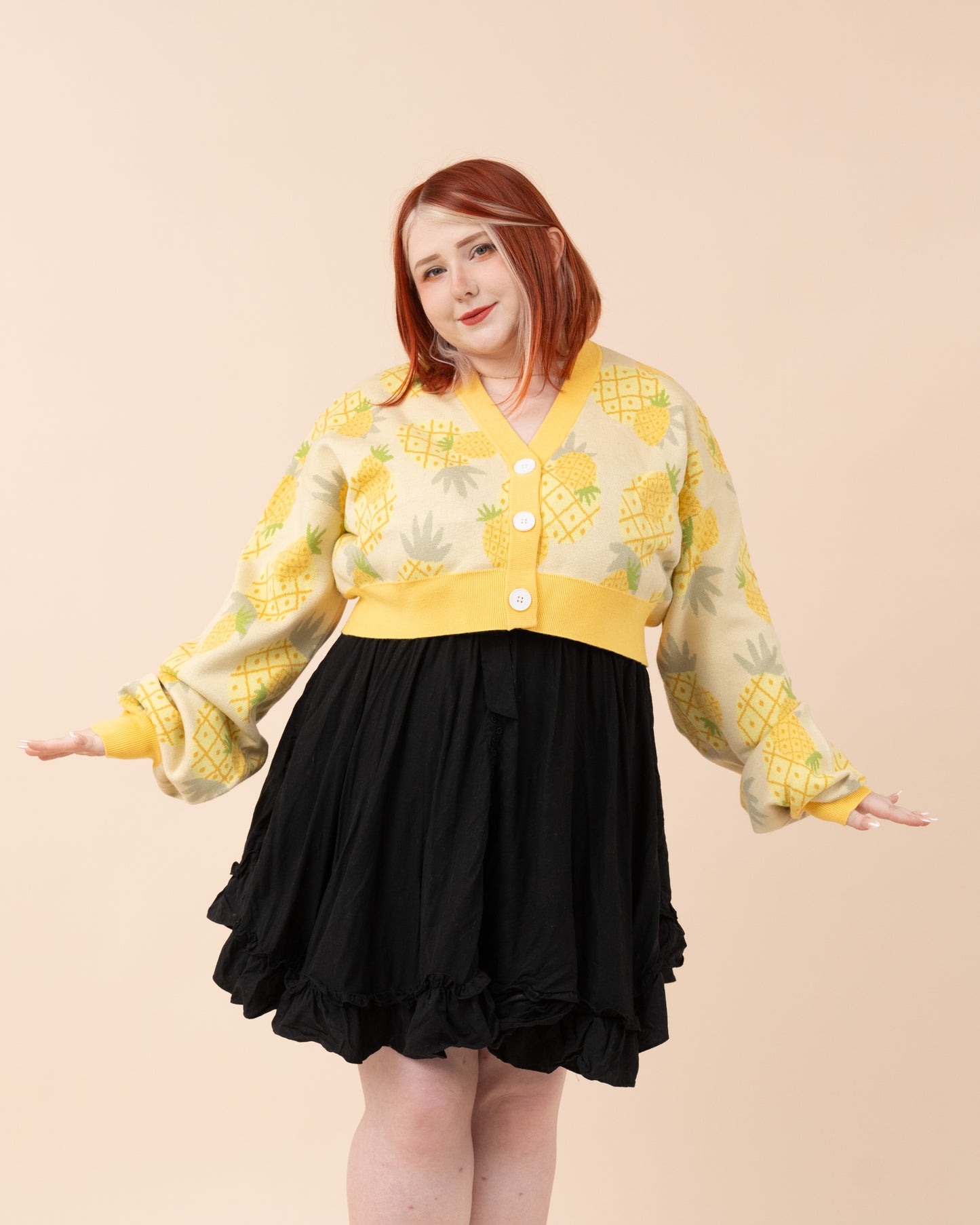 Cropped Pineapple Cardigan