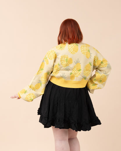 Cropped Pineapple Cardigan