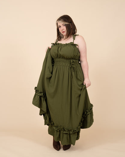 Fleur Dress in Olive Grove