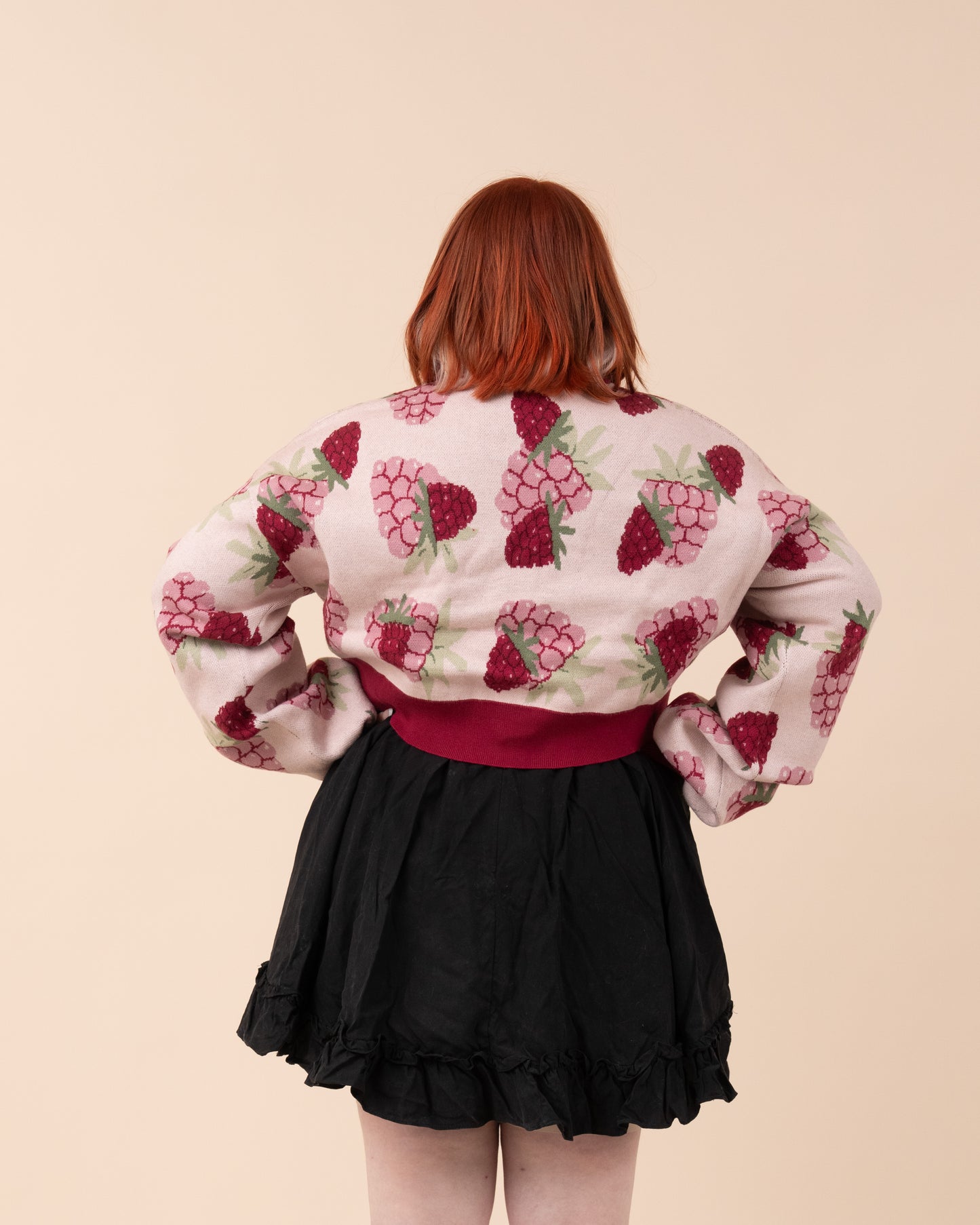 Cropped Raspberry Cardigan